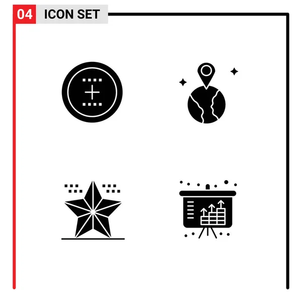 Universal Icon Symbols Group Modern Solid Glyphen Add Christmas Map — Stockvektor