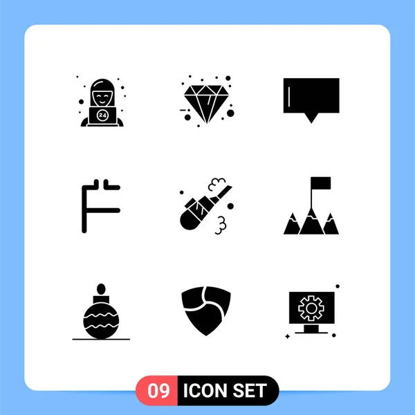 Solid Glyph Pack Uniwersalne Symbole Czyszczenia Krypto Waluty Specjalne Crypto — Wektor stockowy