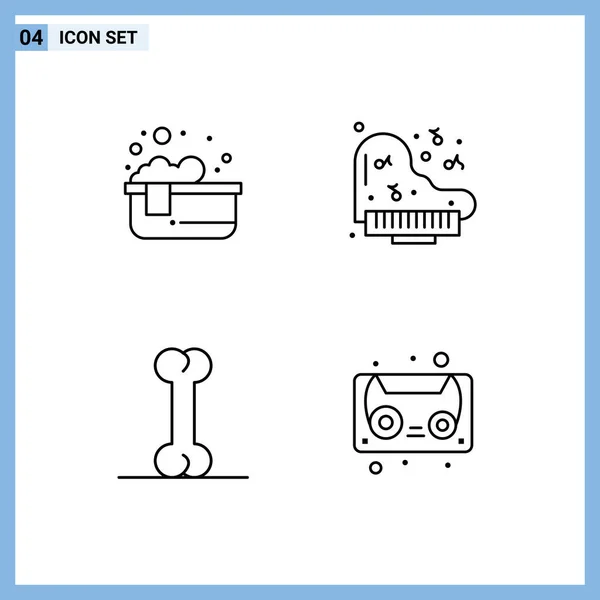 Creative Icons Moderne Zeichen Und Symbole Der Badewanne Tonband Entspannungsbad — Stockvektor