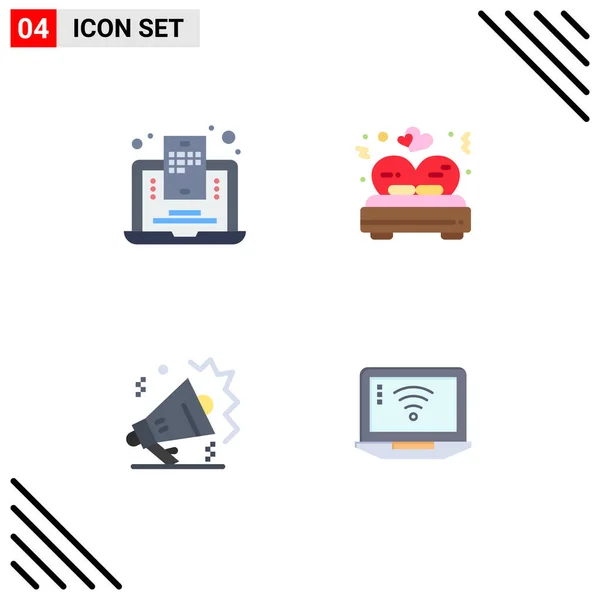 User Interface Pack Basic Flat Icons Blog Mobile Real Estate — Vector de stock