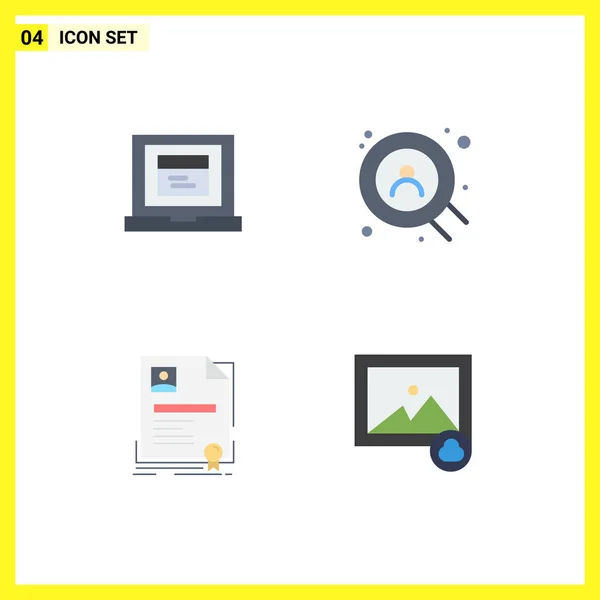 Pack Creative Flat Icons Browser Agreement Web Contract Cloud Editable — Stock Vector