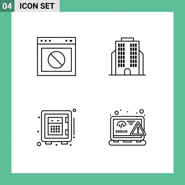 Set Modern Icons Sysymbols Signs App Money Web Business Money — Vector de stock