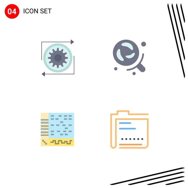 Piktogramm Set Mit Einfachen Flachen Icons Von Unternehmen Ableton Betrieb — Stockvektor