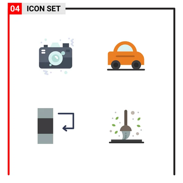 User Interface Pack Van Basic Flat Pictogrammen Van Camera Data — Stockvector