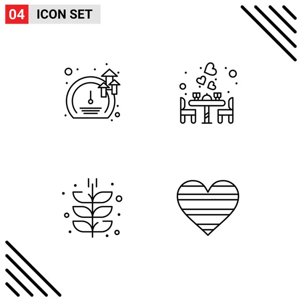 사용자 인터페이스 라인의 Editable Vector Design Elements — 스톡 벡터