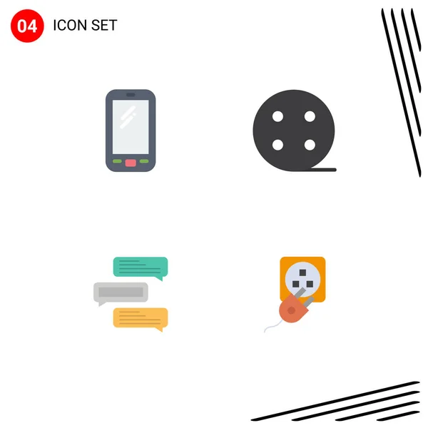 Flat Icon Concepto Para Websites Mobile Apps Teléfono Burbujas Huawei — Vector de stock