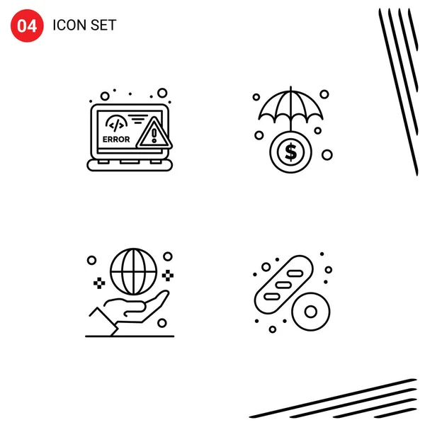 Creative Icons Modern Signs Design Elements Coding Global Web Investment — стоковый вектор