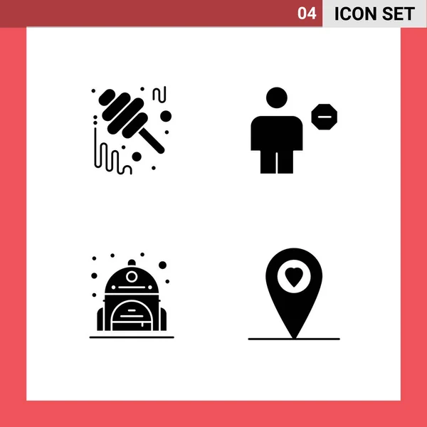 Universal Icon Symbols Group Modern Solid Glyphs Autumn Sign Jam — Διανυσματικό Αρχείο