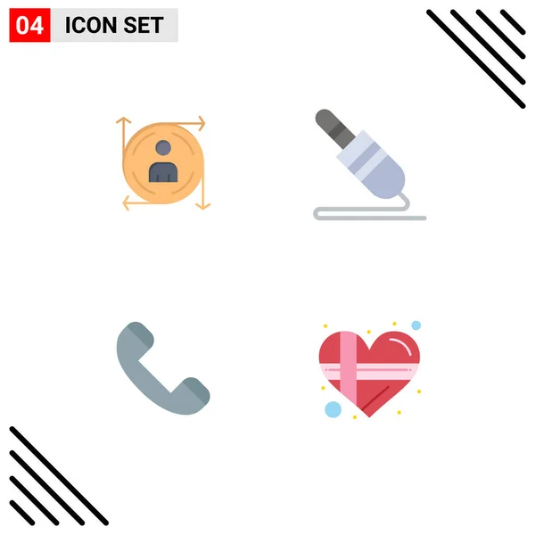 Universal Flat Icons Set Web Mobile Applications User Contact Path — Image vectorielle