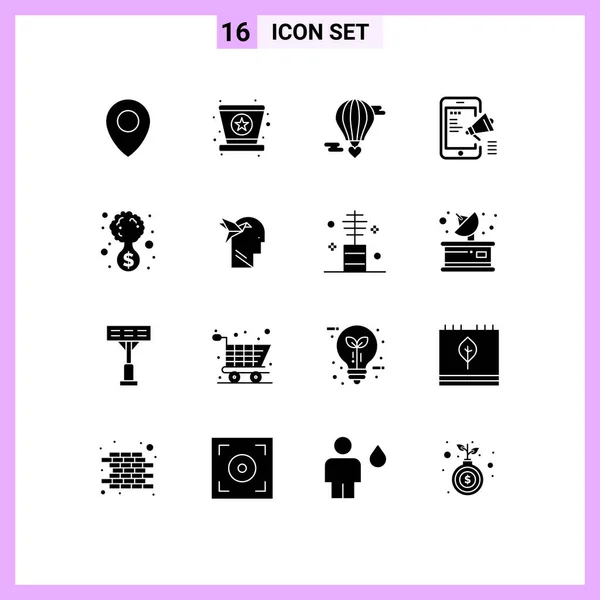 Conjunto Iconos Interfaz Usuario Moderna Símbolos Signos Para Negocios Móvil — Archivo Imágenes Vectoriales