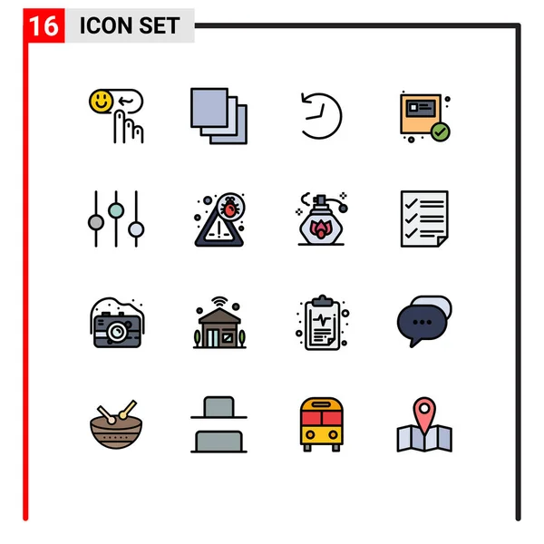 Set Modern Icons Symbols Signs Tuning Controls Twitter Shopping Ecommerce — Stock Vector