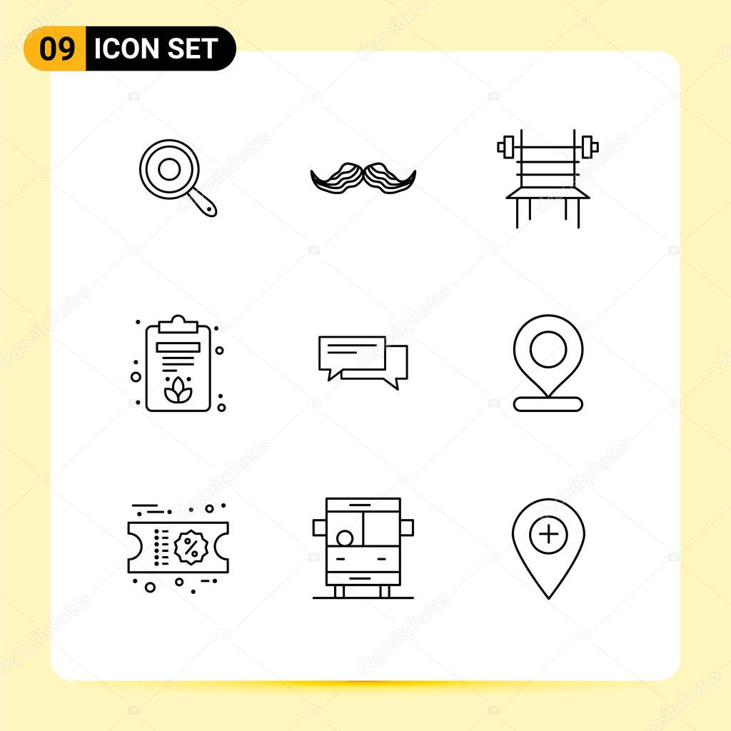 Universal Icon Symbols Group Of 9 Modern Outlines Of Chat Board Men Clipboard Gym Editable Vector Design Elements Premium Vector In Adobe Illustrator Ai Ai Format Encapsulated Postscript Eps Eps Format Universal Icon Symbols Group Of 9 Modern Outlines Of Chat Board Men Clipboard Gym Editable Vector Design Elements Premium Vector In Adobe Illustrator Ai Ai Format Encapsulated Postscript Eps Eps Format