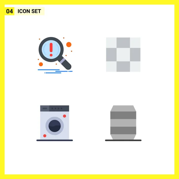 Flat Icon Concept Websites Mobile Apps Find Washing Search Clean — Stock Vector