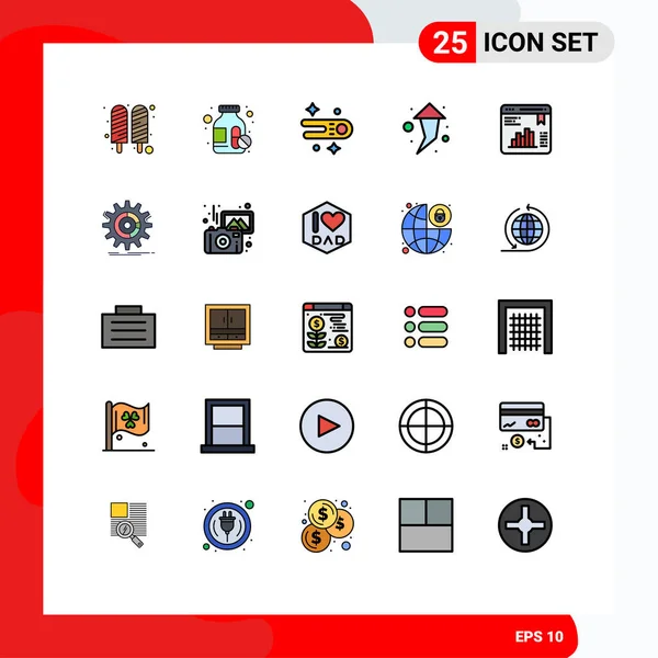 25创意图标设置 可编辑向量设计元素的现代符号和符号 — 图库矢量图片