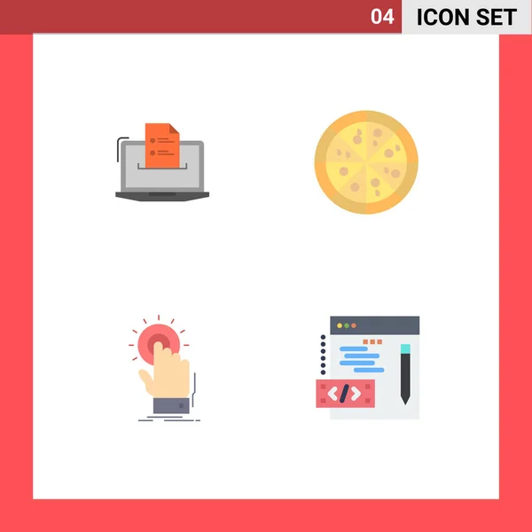 Universal Flat Icons Set Für Web Und Mobile Anwendungen Funktionen — Stockvektor