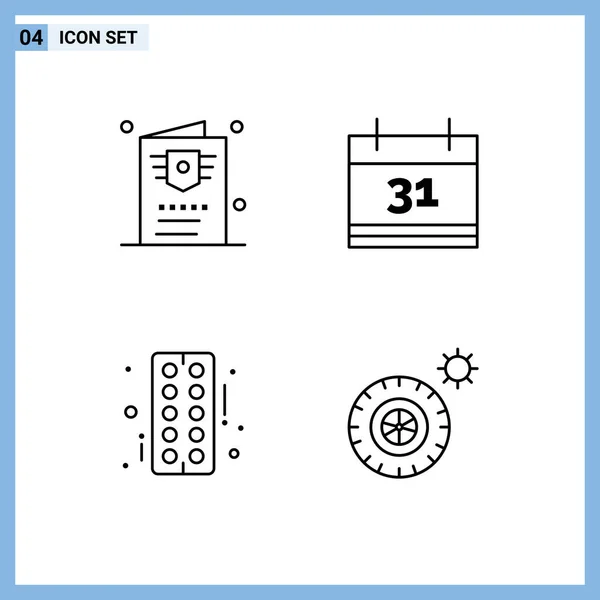 Universal Icon Symbols Group Modern Filledline Flat Colors Flight Strip — Διανυσματικό Αρχείο