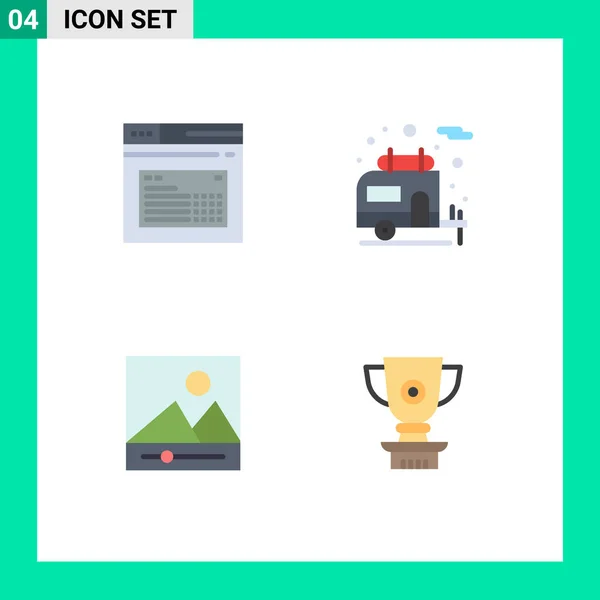 User Interface Flat Icon Pack Van Moderne Tekens Symbolen Van — Stockvector