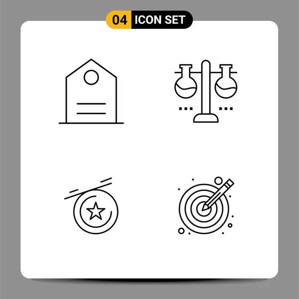 Creative Icons Modern Signs Sysymbols Basic Medal Chemical Laboratory Test — Vector de stock