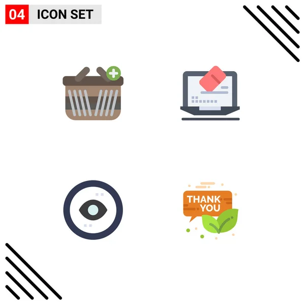 기호의 Vector Icon Pack Line Signs Symbols Basket Eye Add — 스톡 벡터