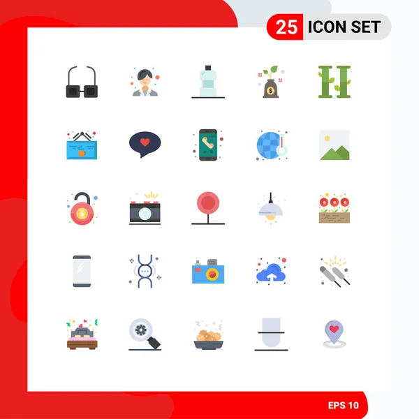 Universal Icon Symbols Group Modern Flat Colors Coffee Drink Food - Stok Vektor