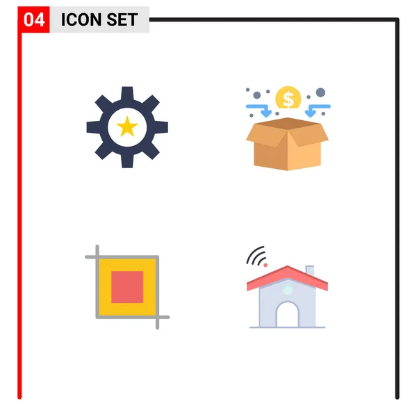 Universal Icon Symbols Group Modern Flat Icons Crop Resources Fundraising — Stock Vector