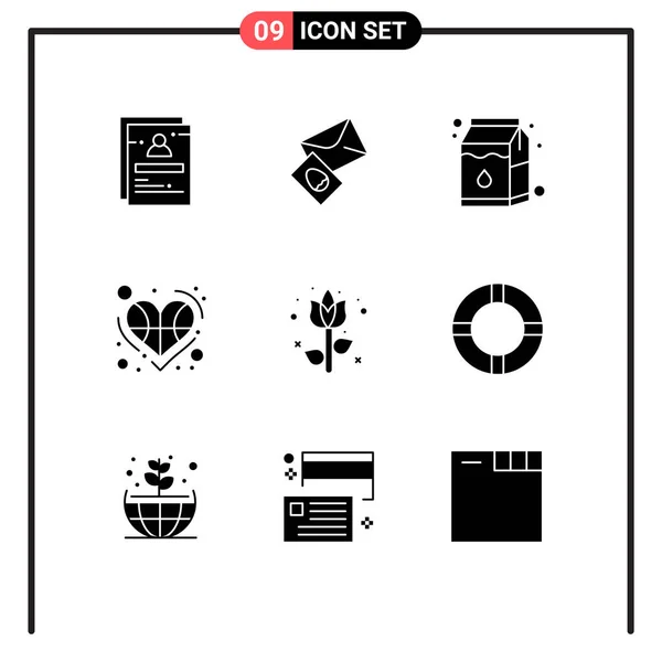 Universal Icon Symbols Group Modern Solid Glyphs Dekoráció Szerelem Húsvét — Stock Vector
