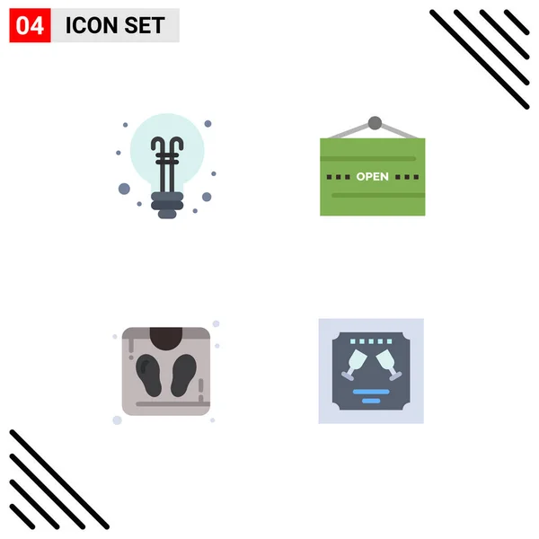 Universal Flat Icons Set Web Mobile Applications Bulb Scala Bagno — Vettoriale Stock