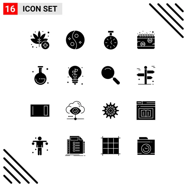 Set Modern Icons Sysymbols Signs Tax Payday Women Money Count — Vector de stock