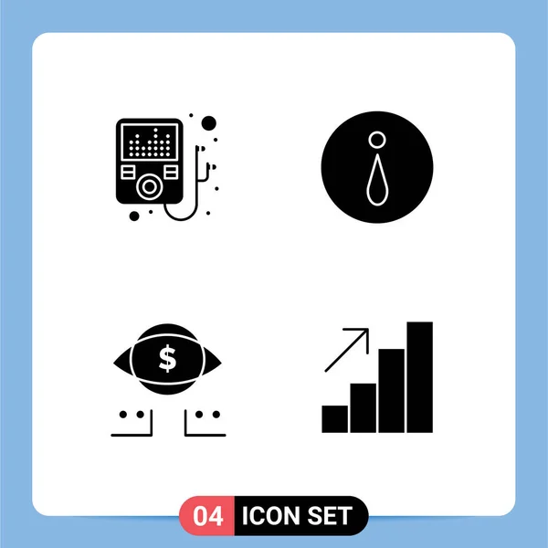 Set Modern Icons Sysymbols Signs Device Analytics Info Dollar Growth — Archivo Imágenes Vectoriales
