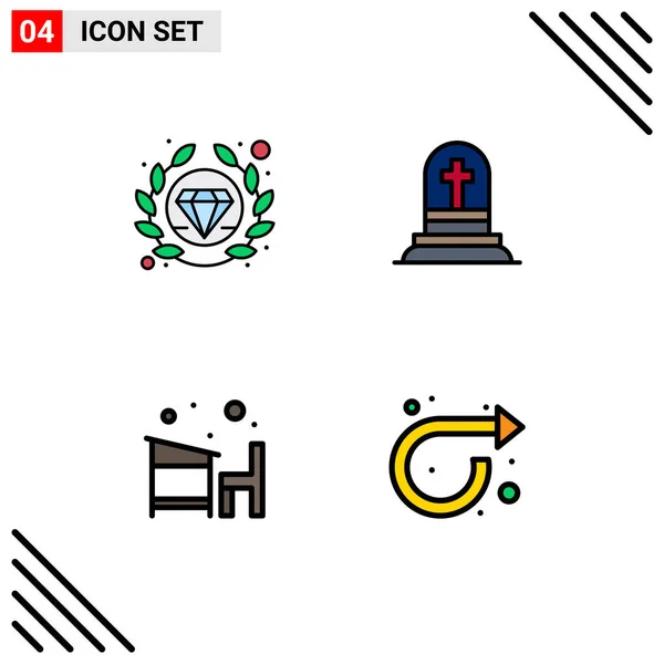Creative Icons Современные Знаки Символы Премиума Образования Смерти Разрыва Школы — стоковый вектор
