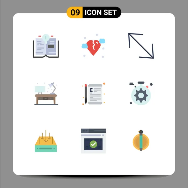 Stock Vector Icon Pack Líneas Signos Símbolos Para Aprendizaje Dispositivo — Archivo Imágenes Vectoriales
