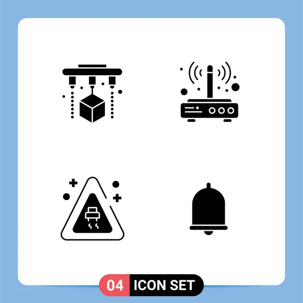 Stock Vector Icon Pack Van Line Signs Symbolen Voor Fabriek — Stockvector