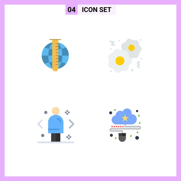 Flat Icon Pack Universal Symbols Market Analysis Compare Market Food — Image vectorielle