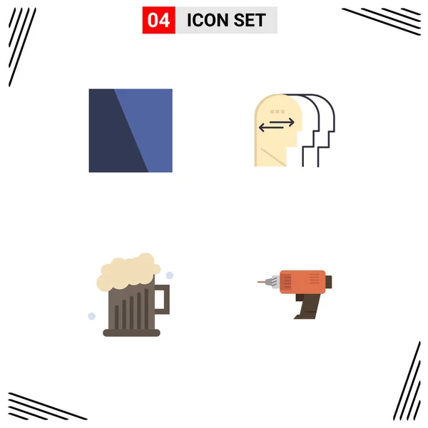 Benutzeroberfläche Flaches Icon Pack Moderner Zeichen Und Symbole Aus Collage — Stockvektor