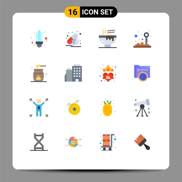 Universal Icon Symbols Group Modern Flat Colors Cosmetics Joystick Drink — Stockový vektor