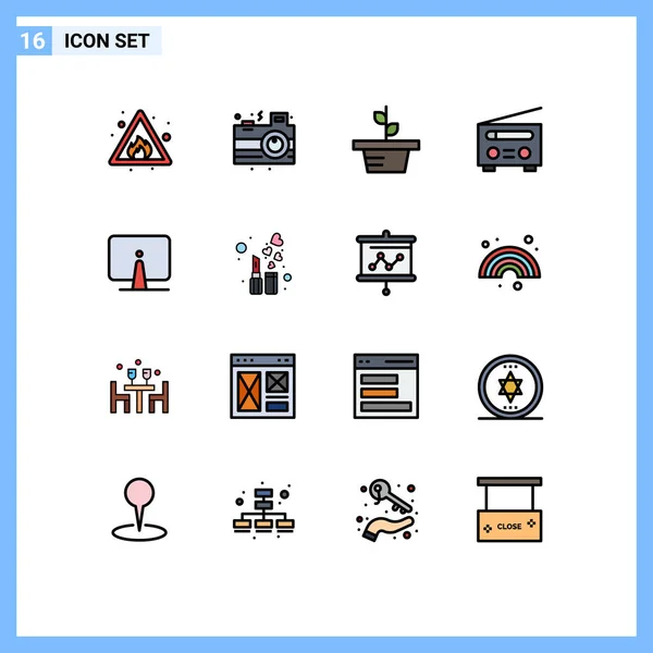 Conjunto Iconos Interfaz Usuario Moderna Símbolos Signos Para Computadora Usuario — Vector de stock