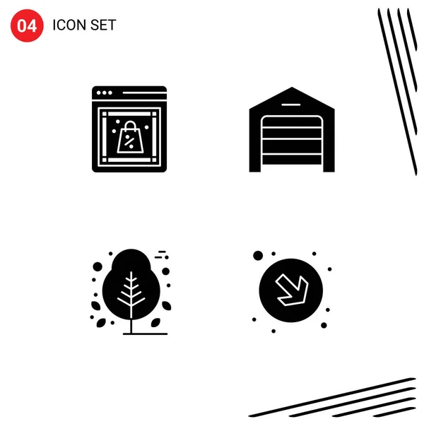 Creative Icons Modern Signs Sysymbols Discount Nature Online Structure Tree — Vector de stock