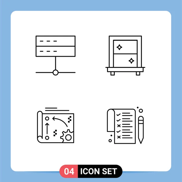 Universal Icon Symbols Group Modern Filledline Flat Colors Admin Automation — Vetor de Stock