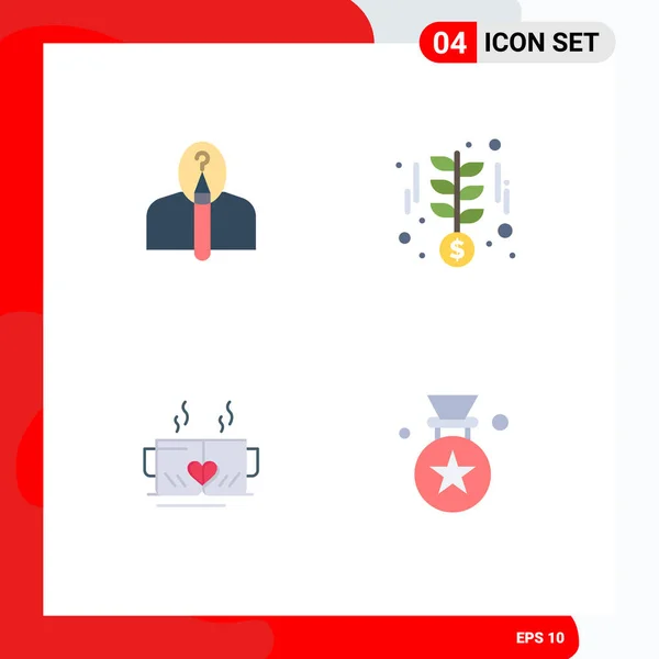 Editable Vector Line Pack Simple Flat Icons Anonymous Tea Authorship — Vector de stock