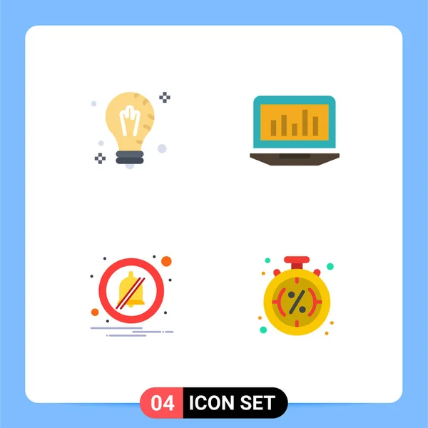 Universal Flat Icons Set Web Mobile Applications Mind Statistics Solution — Vettoriale Stock