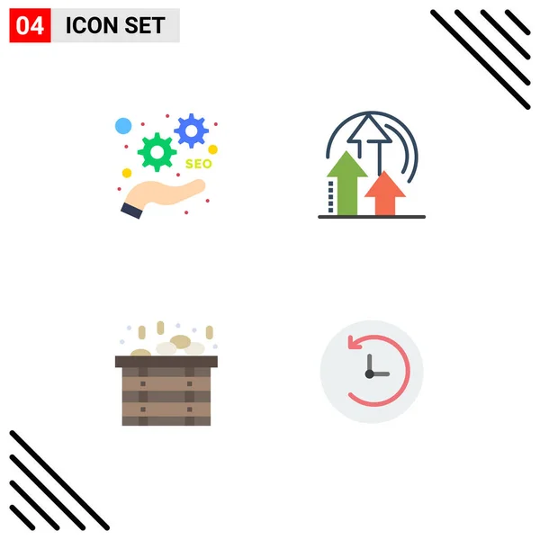 Set Modern Icons Symbols Signs Development Sauna Optimize Performance Backup — Stock Vector