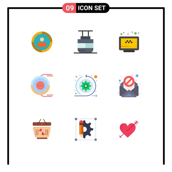 Universal Icon Symbols Group Modern Flat Színek Agilis Becslés Keresés — Stock Vector