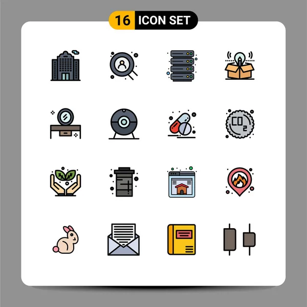 Stock Vector Icon Pack Líneas Símbolos Para Mesa Niños Pequeños — Archivo Imágenes Vectoriales
