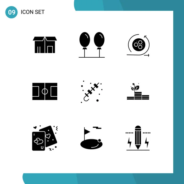 Pictogram Set Simple Solid Glyphs Grilled Food Bbq Api Barbecue — Stock Vector