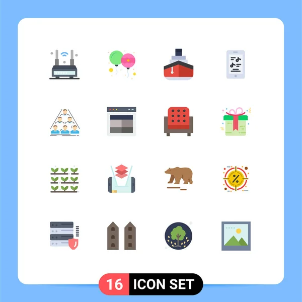 Universal Icon Symbols Group Modern Flat Colors Phone Multimedia India — Vettoriale Stock
