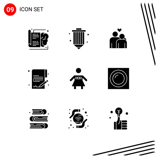 Stock Vector Icon Pack Líneas Signos Símbolos Para Personas Dinero — Archivo Imágenes Vectoriales