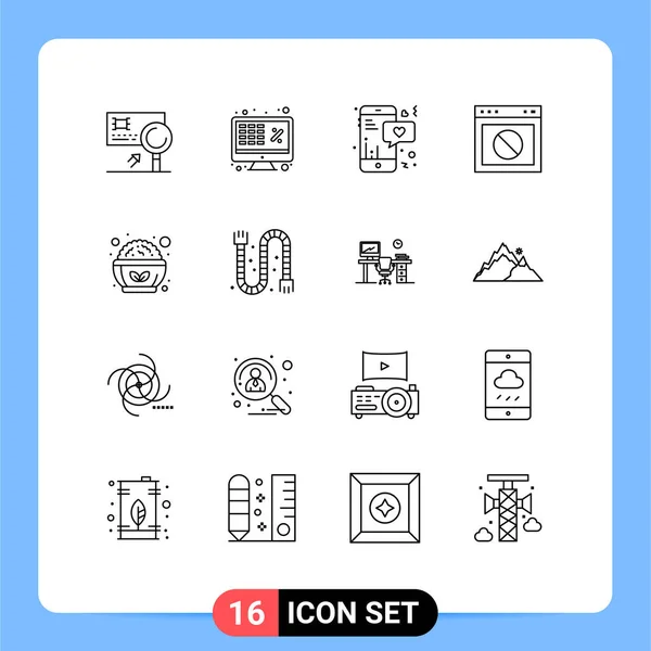 Universal Icon Symbols Group Modern Outlines Web Stop Laptop App - Stok Vektor