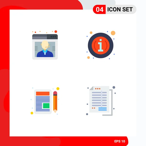Universal Flat Icons Set Für Web Und Mobile Anwendungen Geschäft — Stockvektor