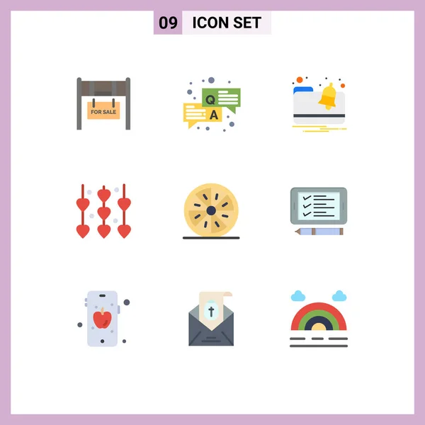 Stock Pack Iconos Vectoriales Líneas Signos Símbolos Para Fruta Bebida — Vector de stock