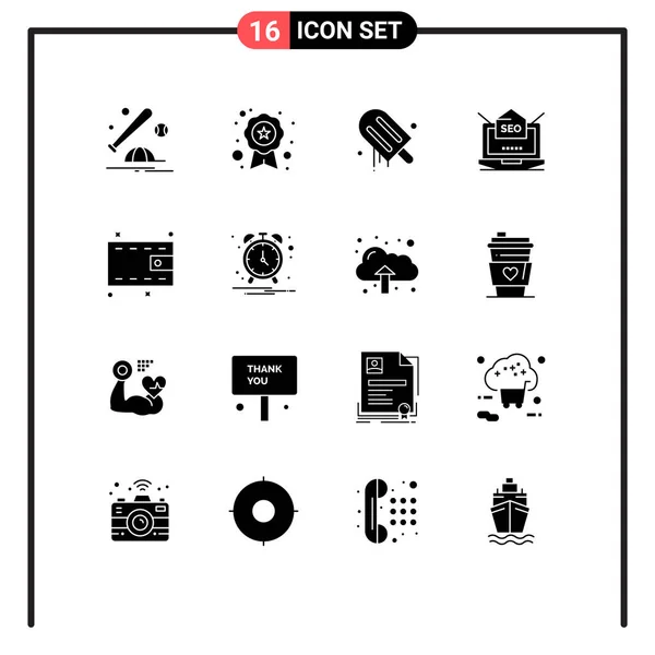 Conjunto Ícones Modernos Símbolos Sinais Para Web Configuração Escola Laptop — Vetor de Stock